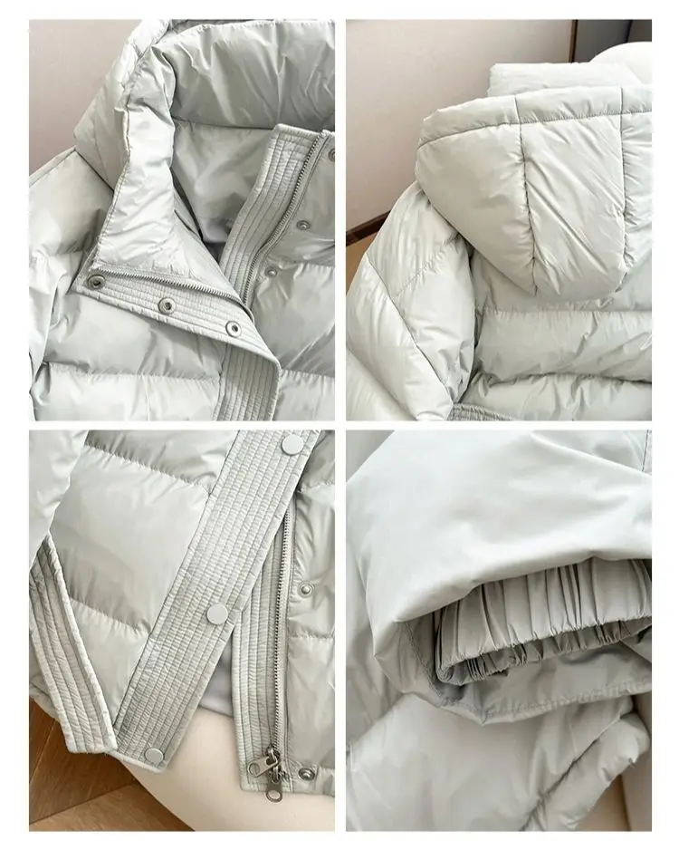 Zaroy женские зимние куртки с капюшоном и хлопковой подкладкой с поясом - Фотография_4