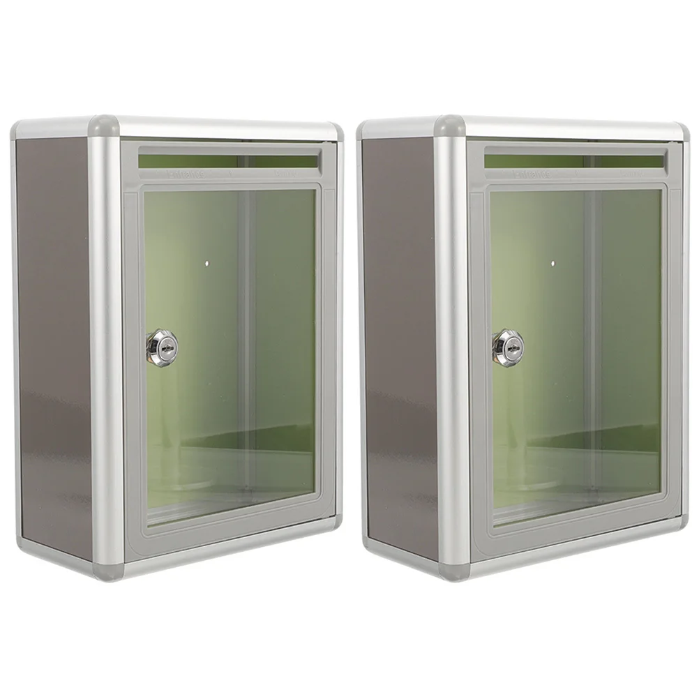 Прозрачный металлический настенный почтовый ящик с буквами для офиса - Фотография_5