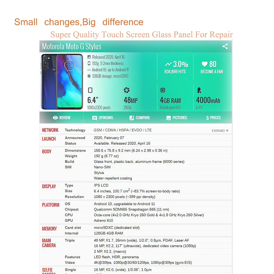 Замена для motorola moto g stylus 5g 2025 2021 2022 - Фотография_2