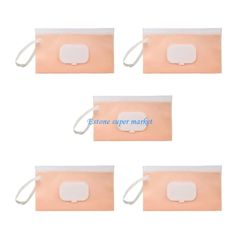090b 5pcs портативные детские салфетки - Фотография_4