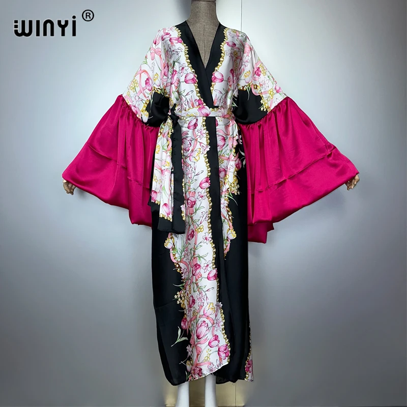 Winyi кимоно hanfu с принтом вечернее - Фотография_5