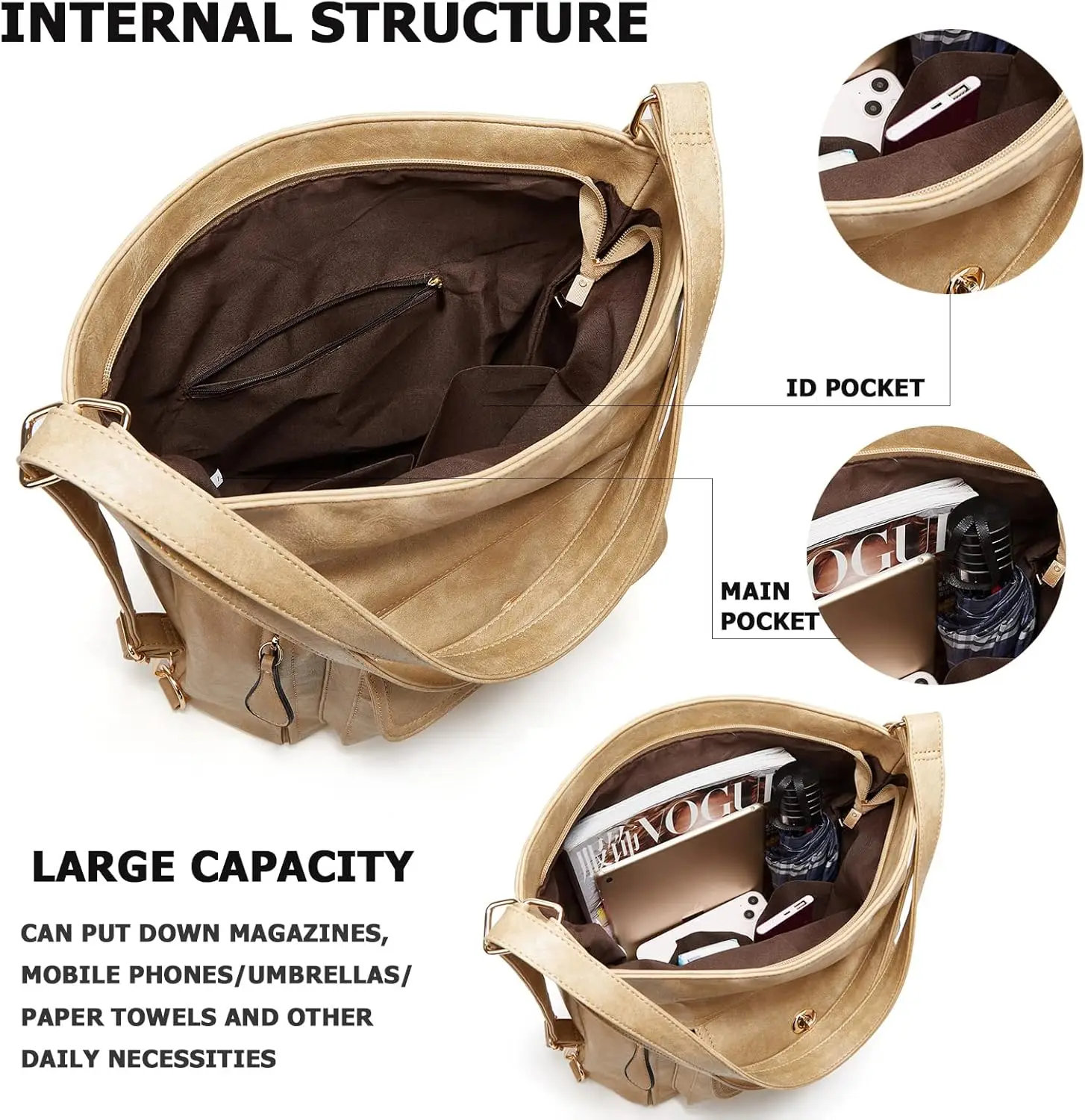 Myfriday винтажный кожаный модный рюкзак-кошелек для женщин - Фотография_5