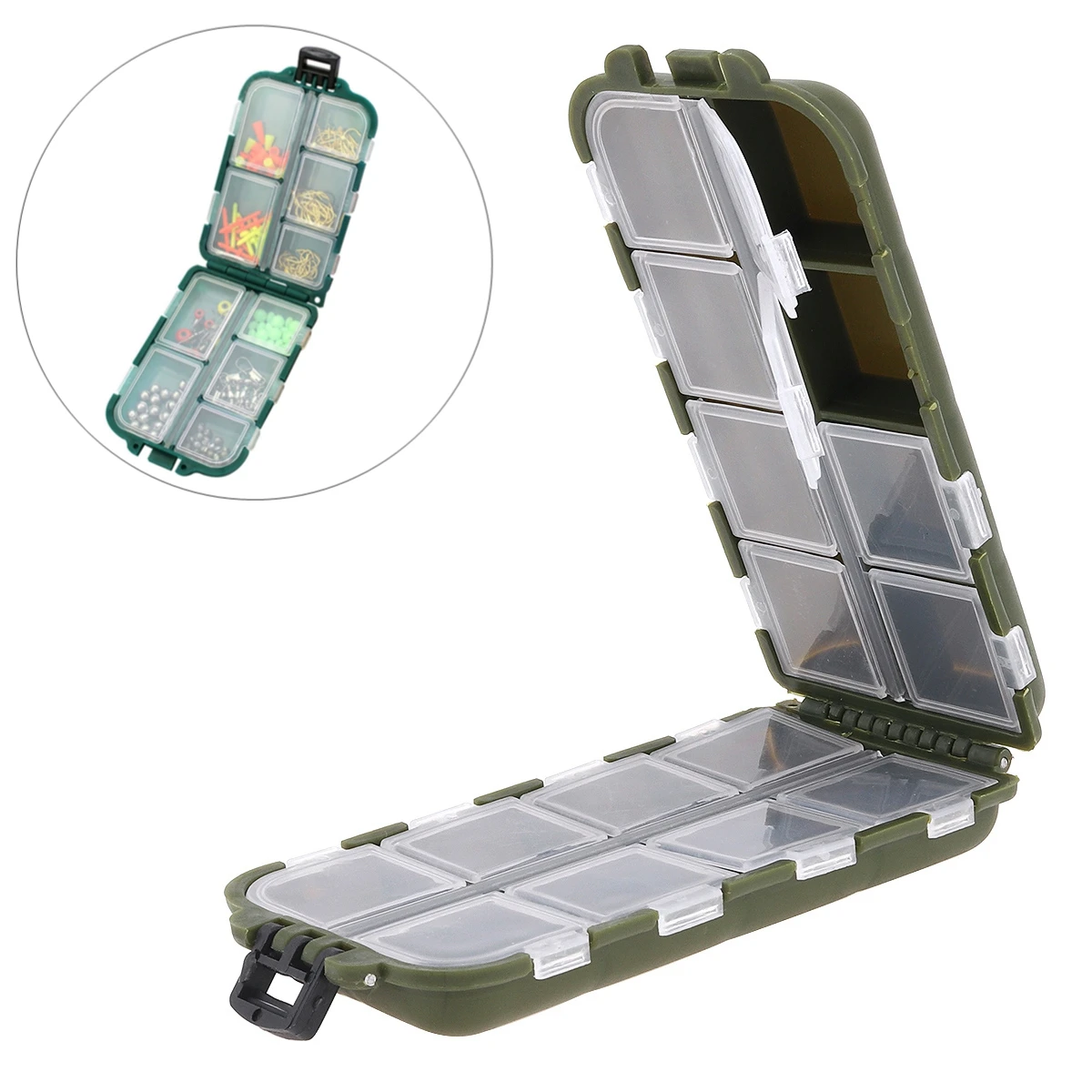 Портативный чехол с 16 отделениями для рыболовных снастей