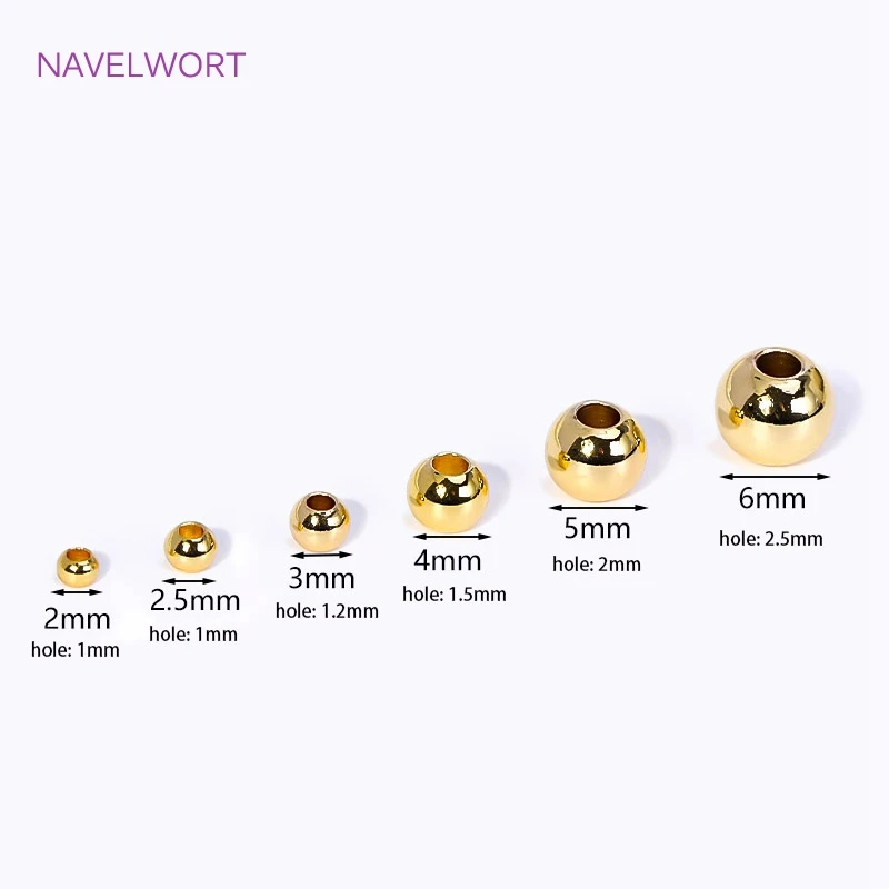 Фурнитура для украшений латунные круглые бусины-разделители 2/2 - Фотография_2