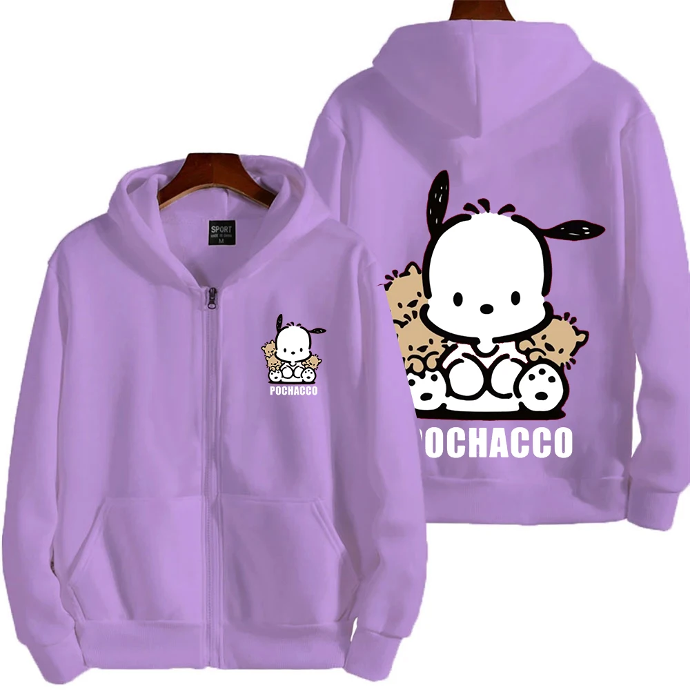 Pochacco мужская толстовка на молнии с героями мультфильмов - Фотография_6