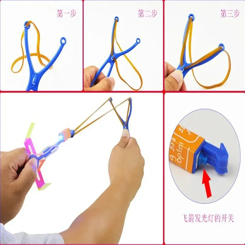 Забавная светящаяся рогатка с летающей стрелой - Фотография_5