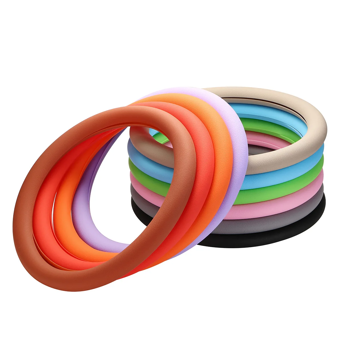 Универсальный автомобильный силиконовый чехол на руль - Фотография_6