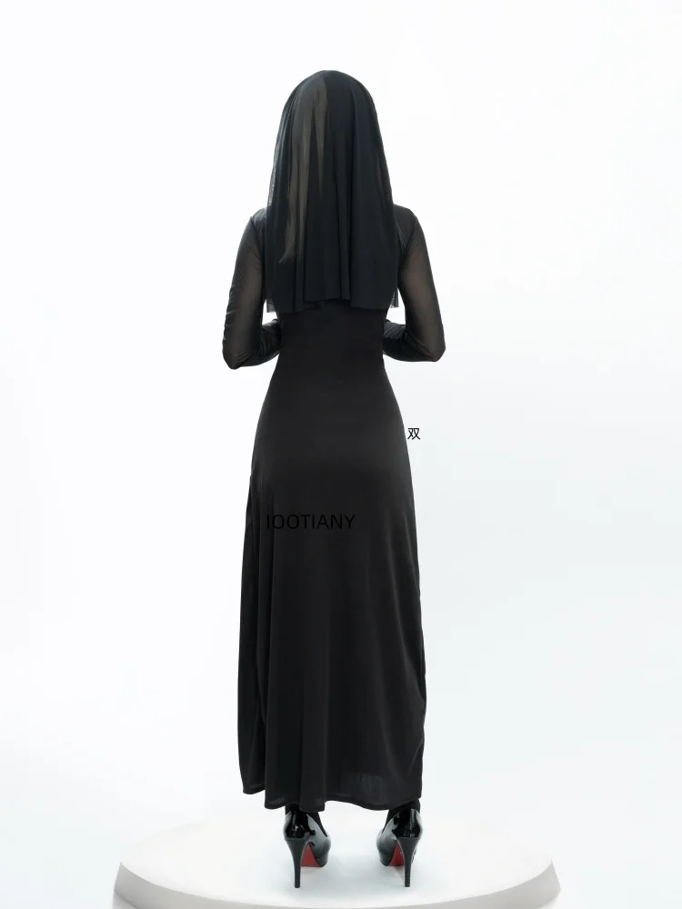 Милый женский костюм монахини в стиле аниме на хэллоуин - Фотография_3