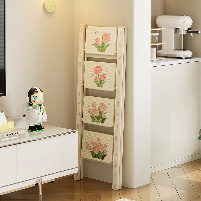 Cream wind light folding ladder