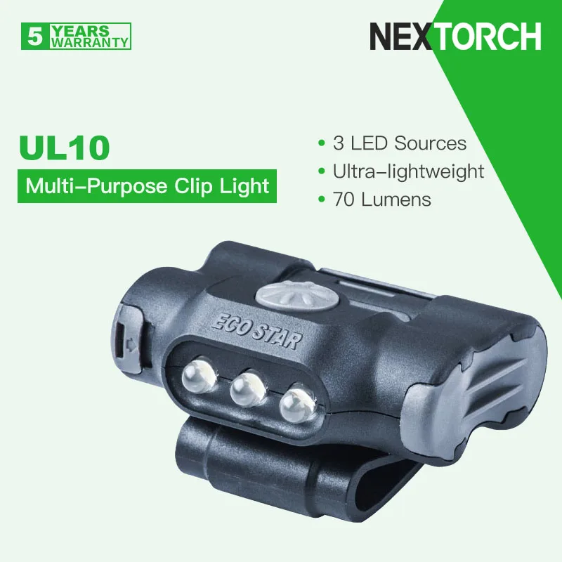 Nextorch ul10 3 светодиодный источник многоцелевой зажим/крышка светильник