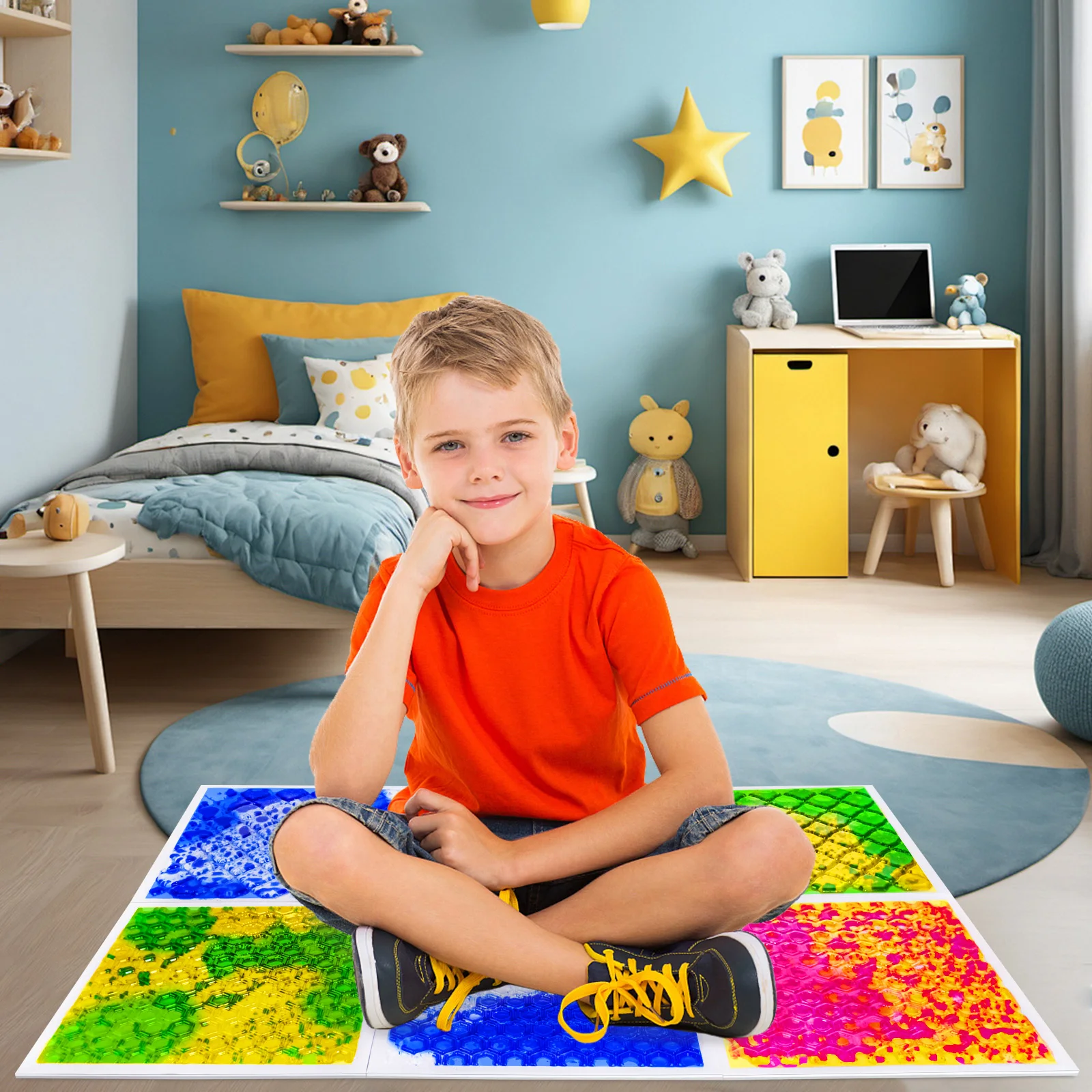 Детский сенсорный игровой коврик
