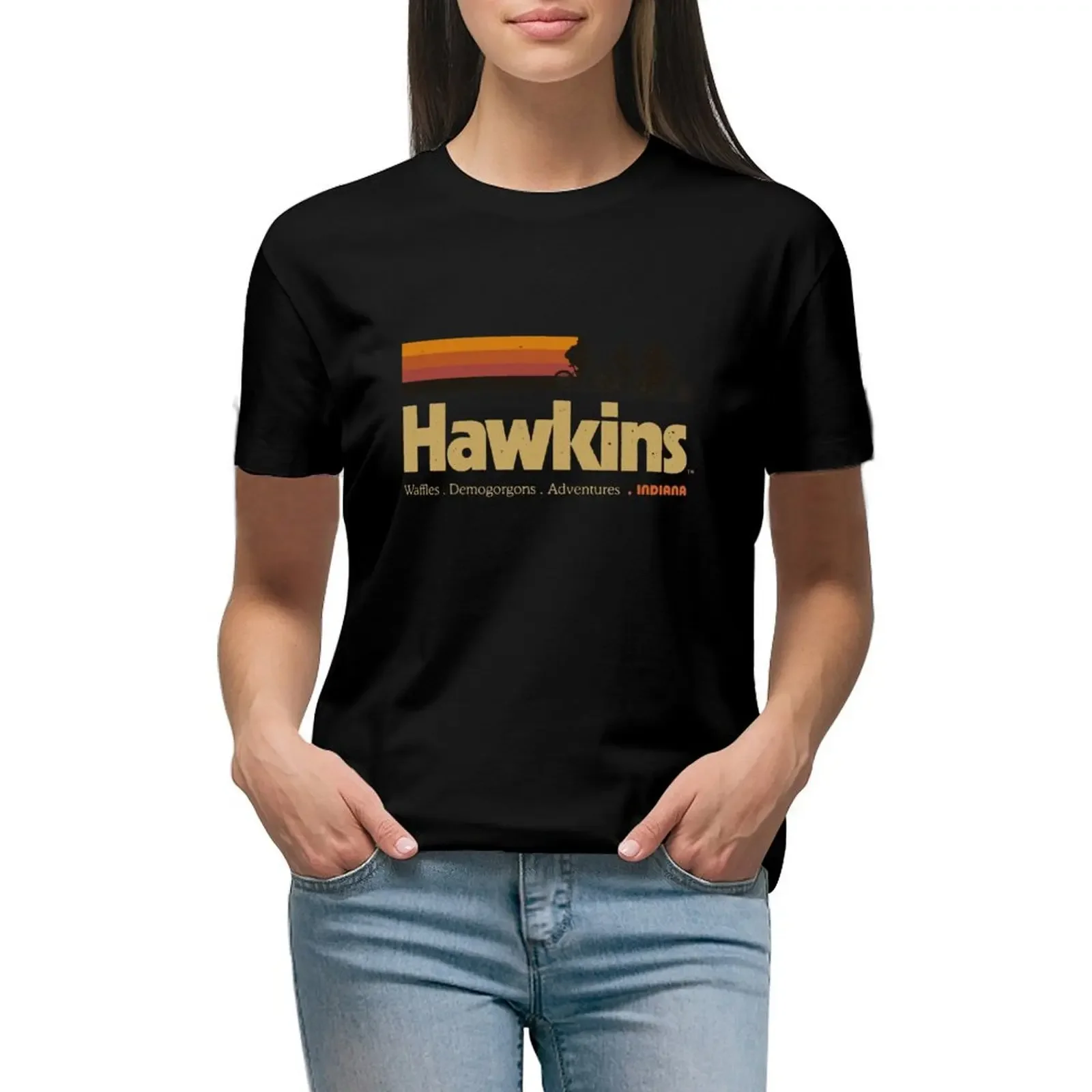 Винтажная футболка из сериала 80-х visit hawkins indiana