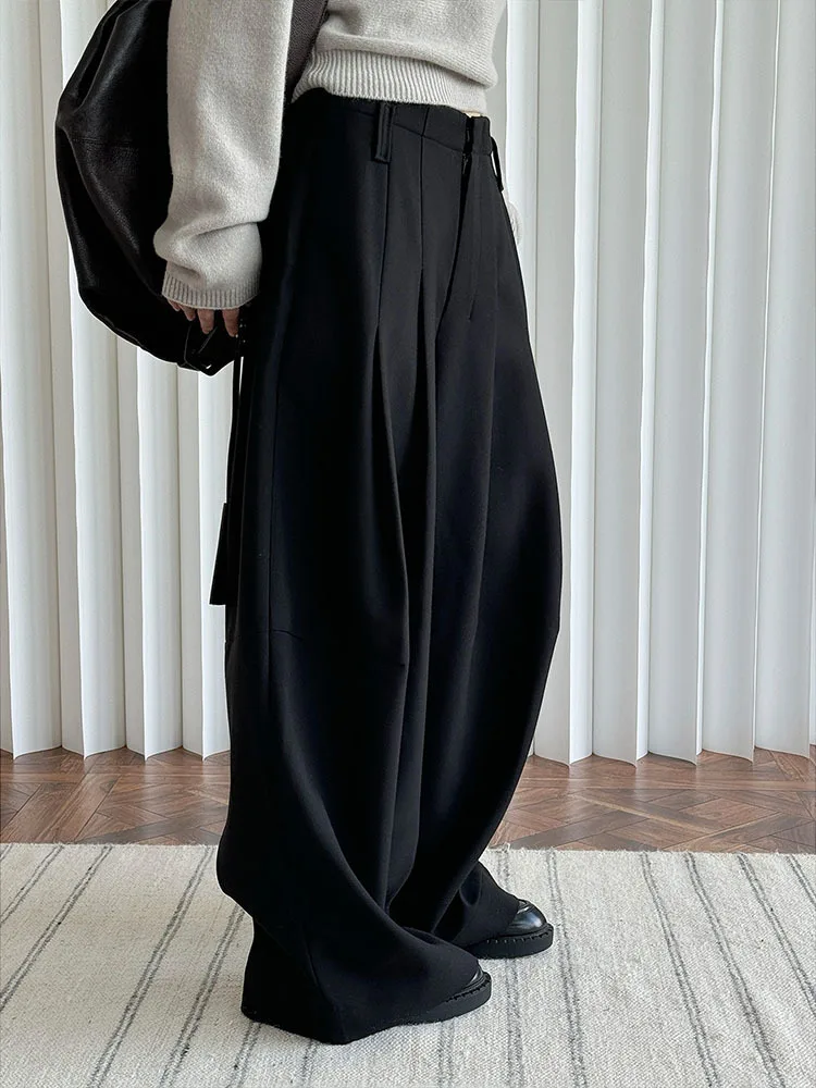 Fanan офисные женские плиссированные брюки с высокой талией для женщин - Фотография_4