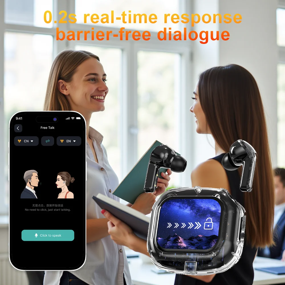 Наушники-переводчики с многофункциональным сенсорным экраном - Фотография_3