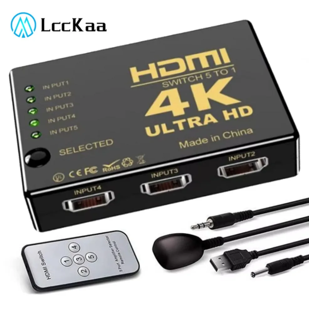 5x1 hdmi-переключатель hd 4k видео