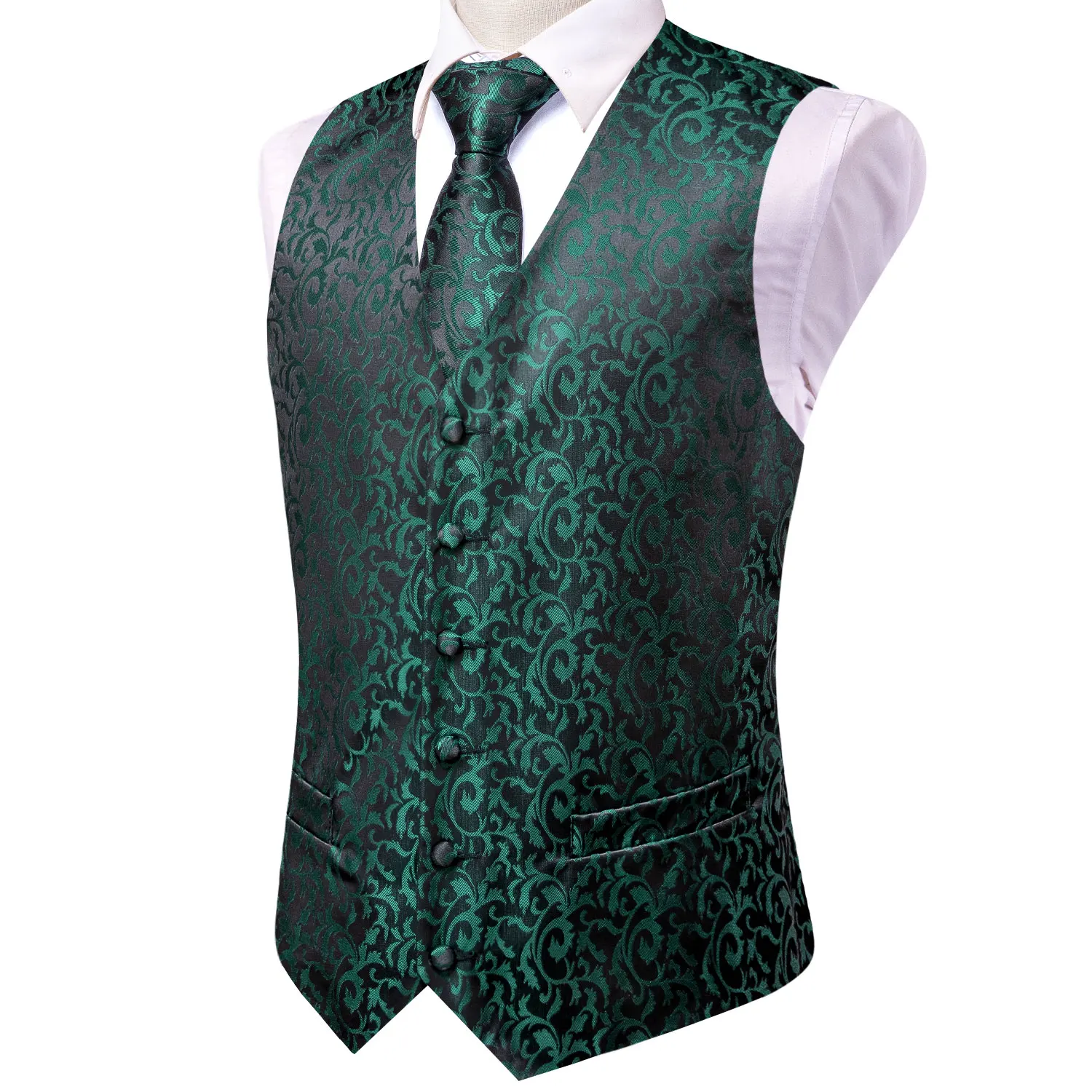 Мужские шелковые жилеты hi-tie - Фотография_5