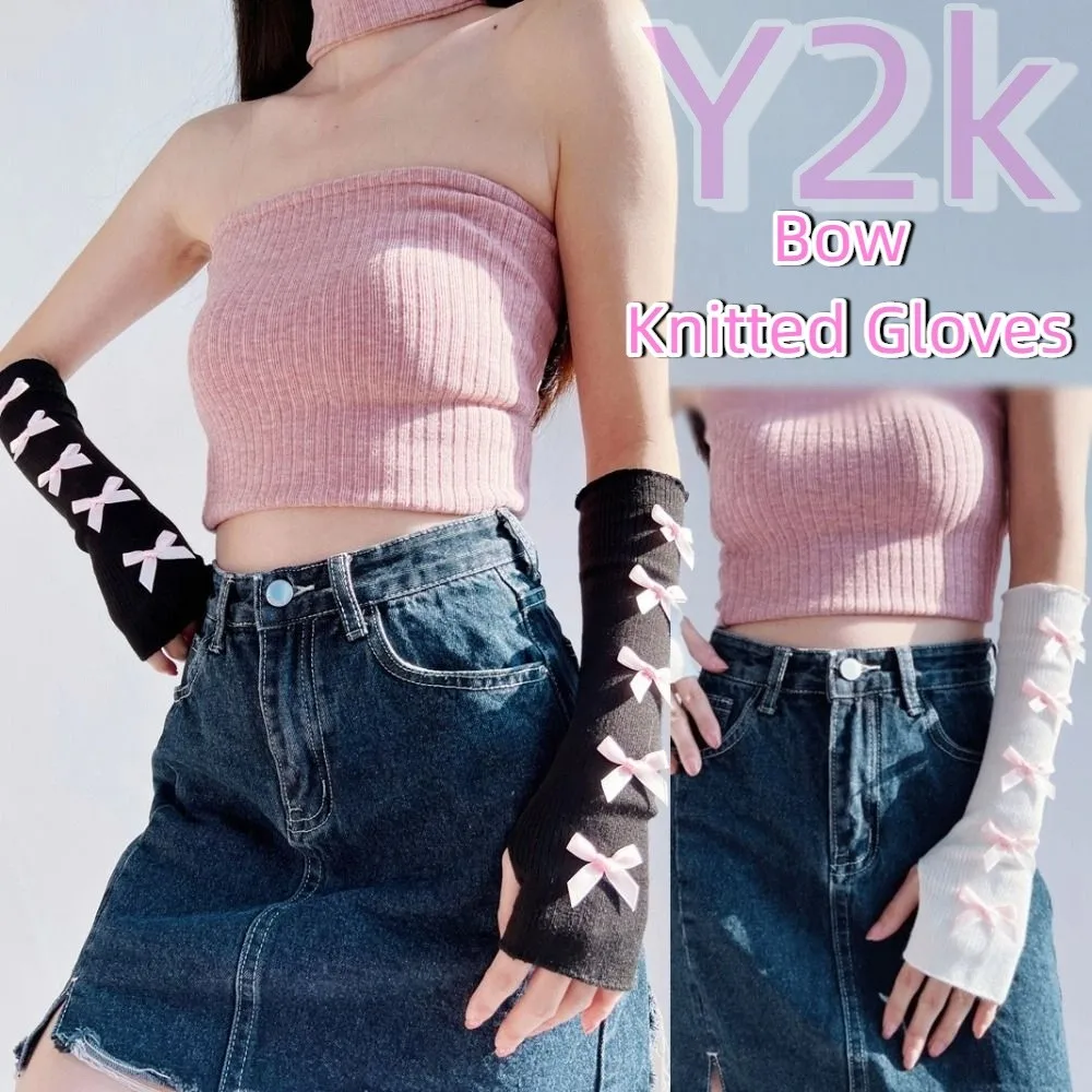 Эластичные y2k теплые рукава в - Фотография_2