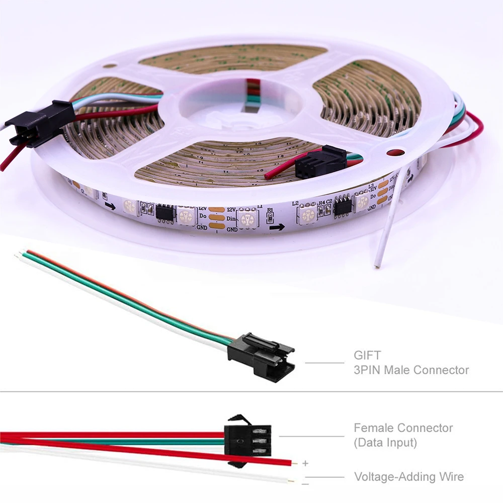 Ws2811 светодиодная лента magic color rgb smd5050 - Фотография_4