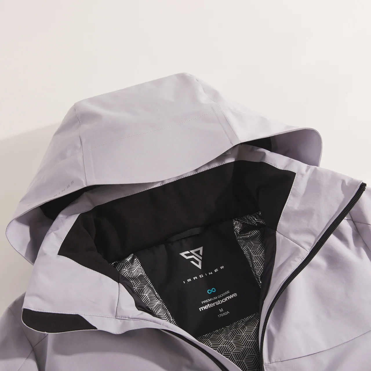 Metersbonwe, однотонный пуховик унисекс с воротником-стойкой и капюшоном - Фотография_6