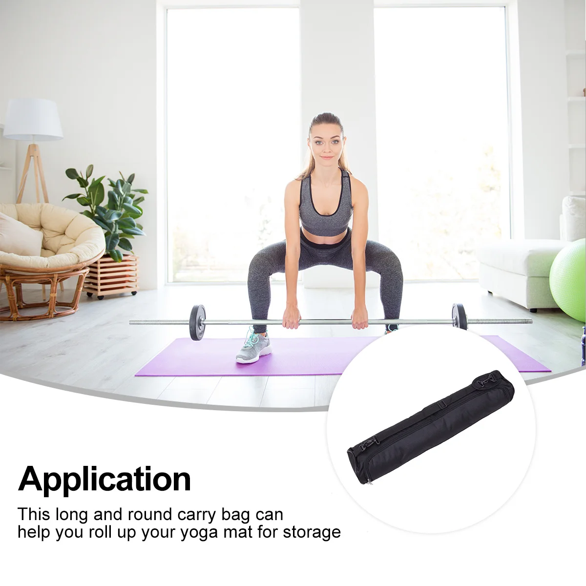 Холщовая сумка для переноски коврика для йоги - Фотография_3