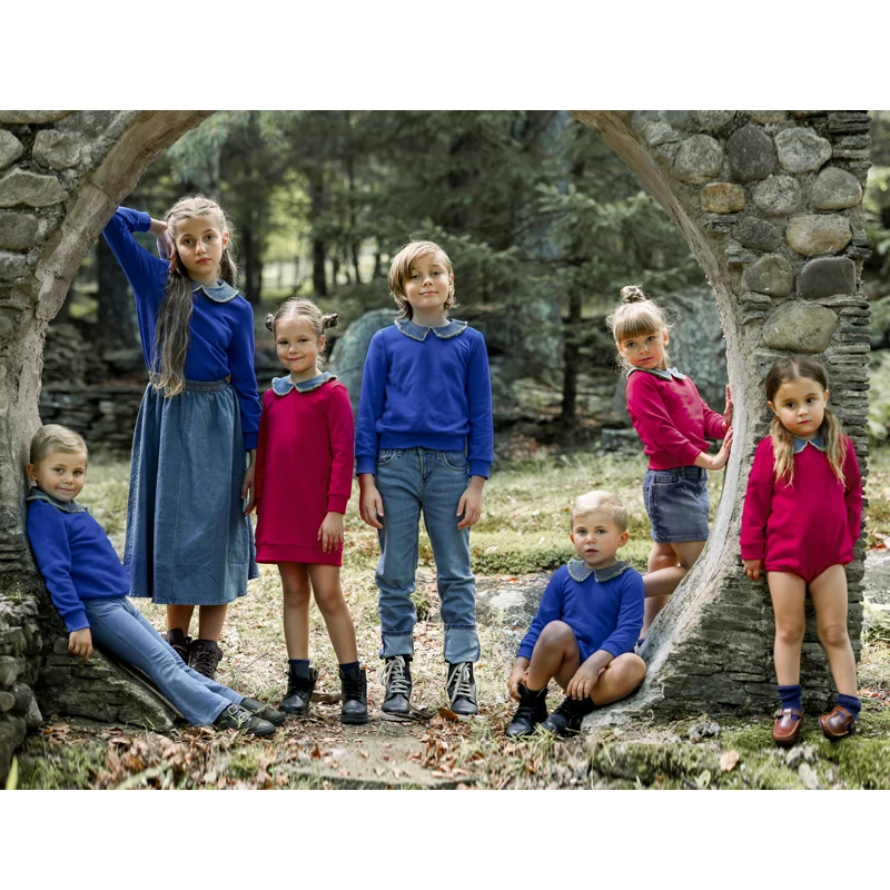 Ali plus aw25 джинсовый свитер с воротником