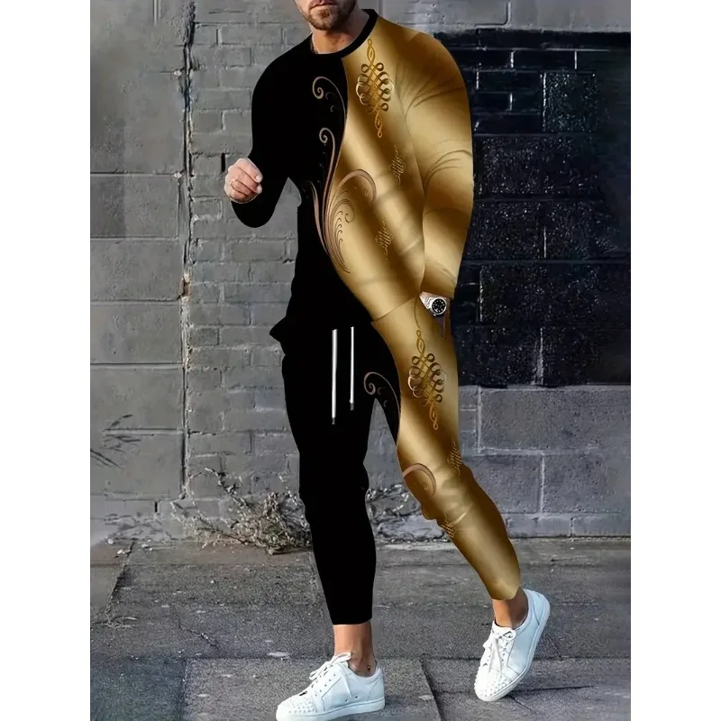 Спортивный костюм для бега с 3d принтом для мужчин и женщин - Фотография_6