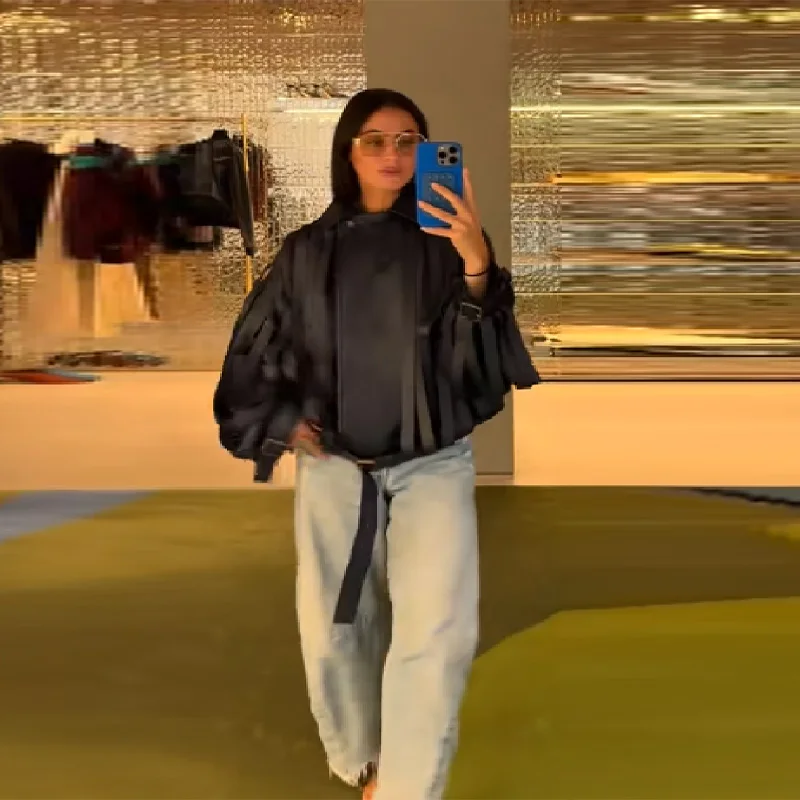 Шикарная женская куртка из искусственной - Фотография_6