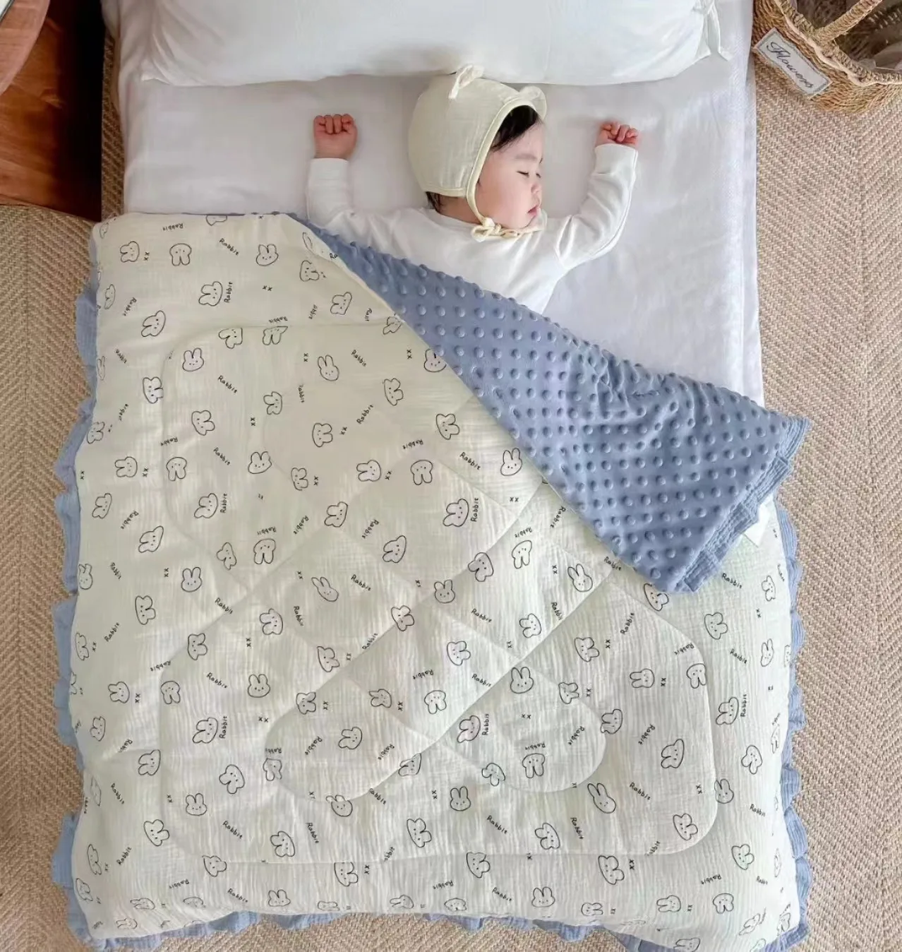 Детское кружевное одеяло doudou для детского сада - Фотография_2