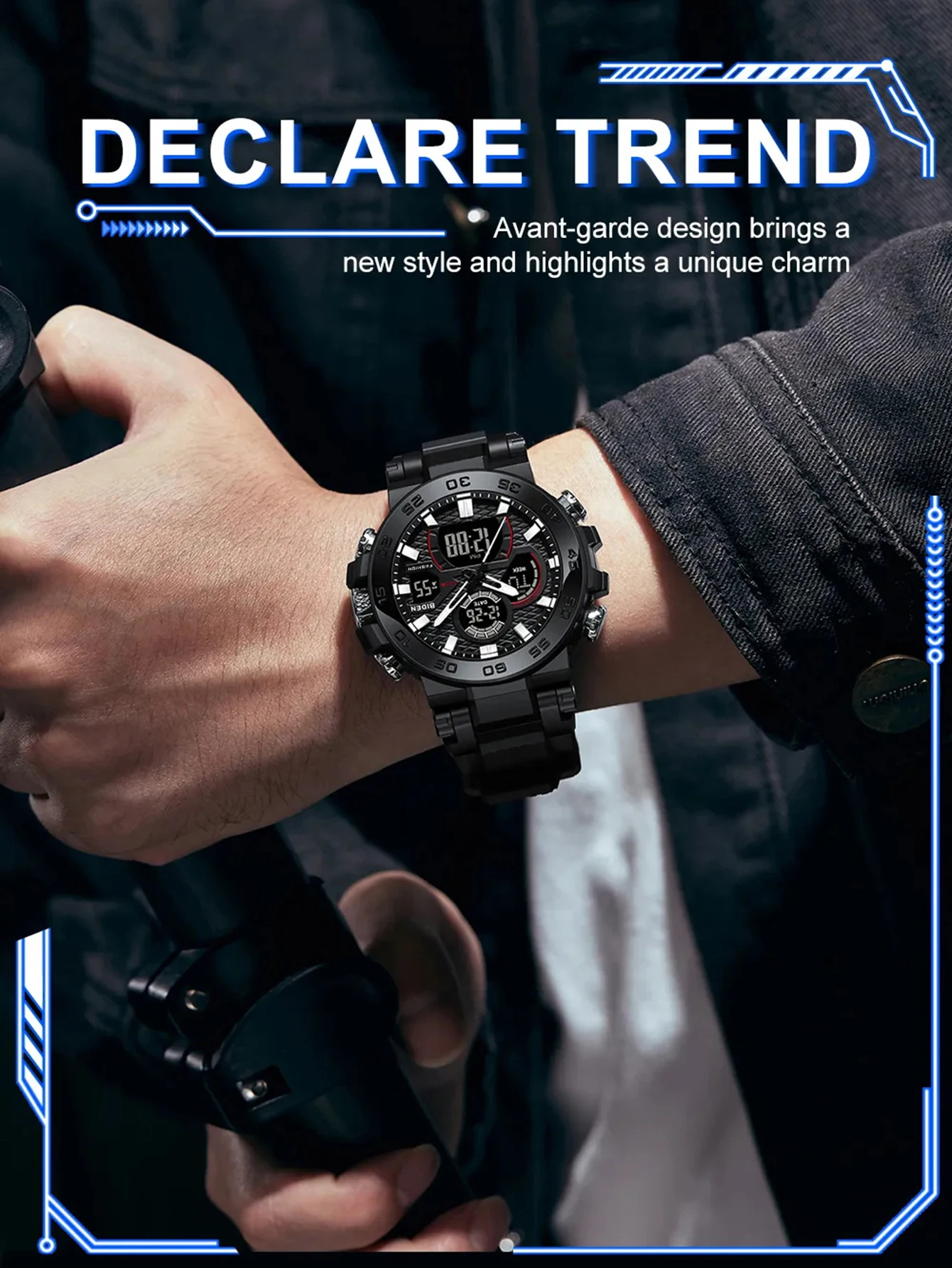 Бренд biden, цифровые часы с двойным дисплеем - Фотография_5