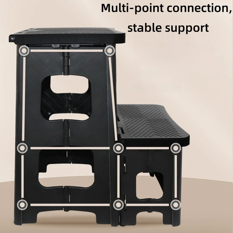 Бытовой двухступенчатый пластиковый табурет для скалолазания - Фотография_2