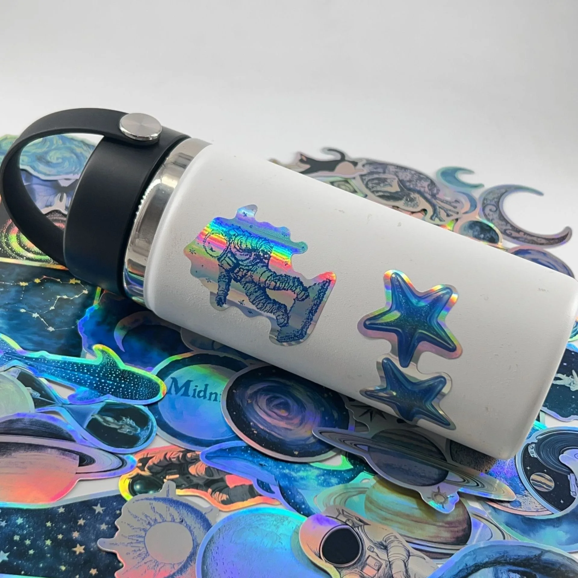 Крутые темно-синие лазерные наклейки для космического пространства - Фотография_3