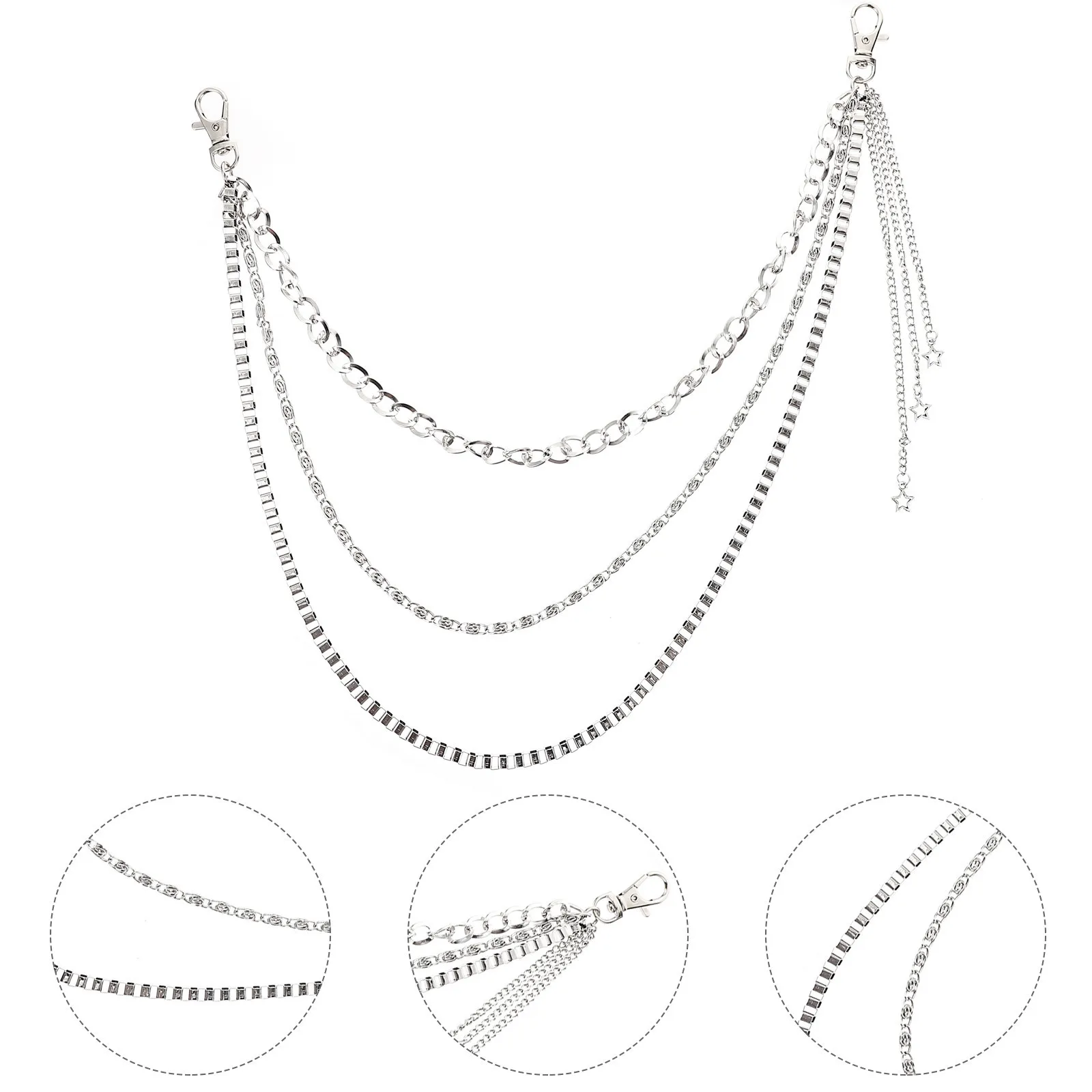 Креативная многослойная поясная цепочка для джинсов - Фотография_3