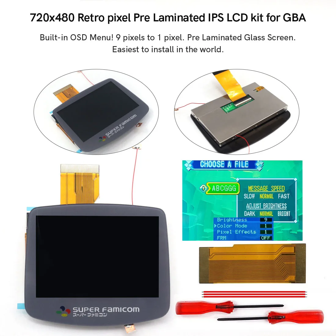 Hispeedido gba ips lcd v5 ламинированный - Фотография_3
