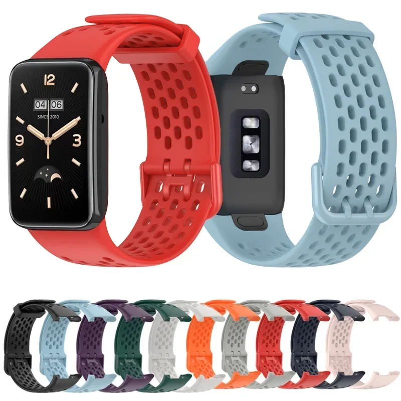 Мягкий силиконовый ремешок на запястье для xiaomi mi band 7 pro