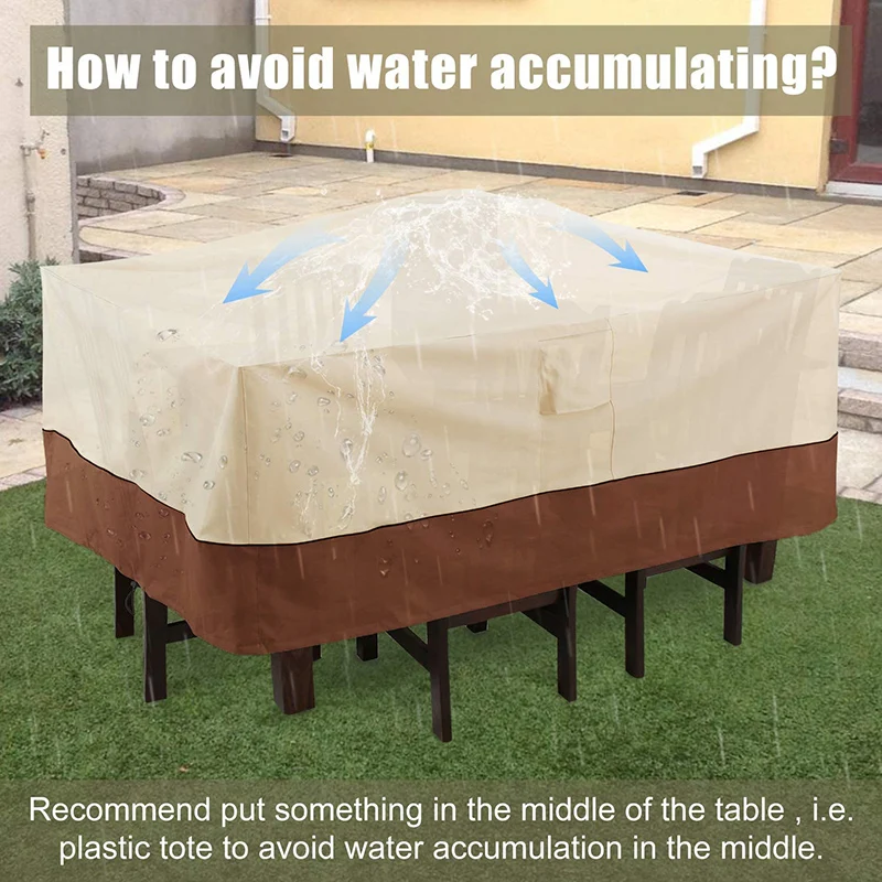 420d heavy duty чехол для садовой мебели на открытом воздухе для дивана - Фотография_6