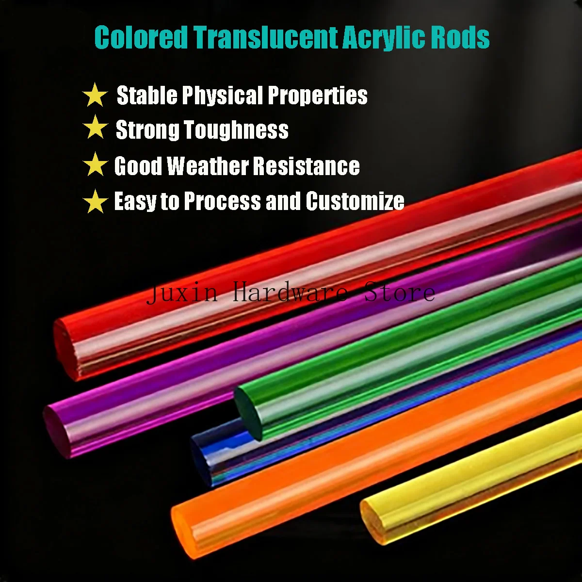 Цветные полупрозрачные акриловые стержни - Фотография_2