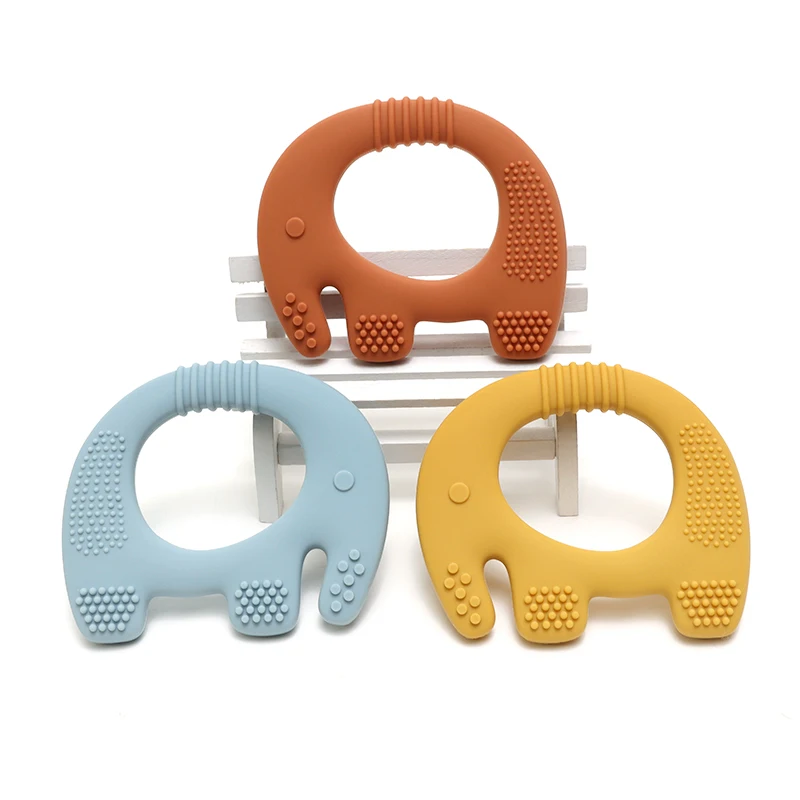 Милый детский силиконовый прорезыватель для слона