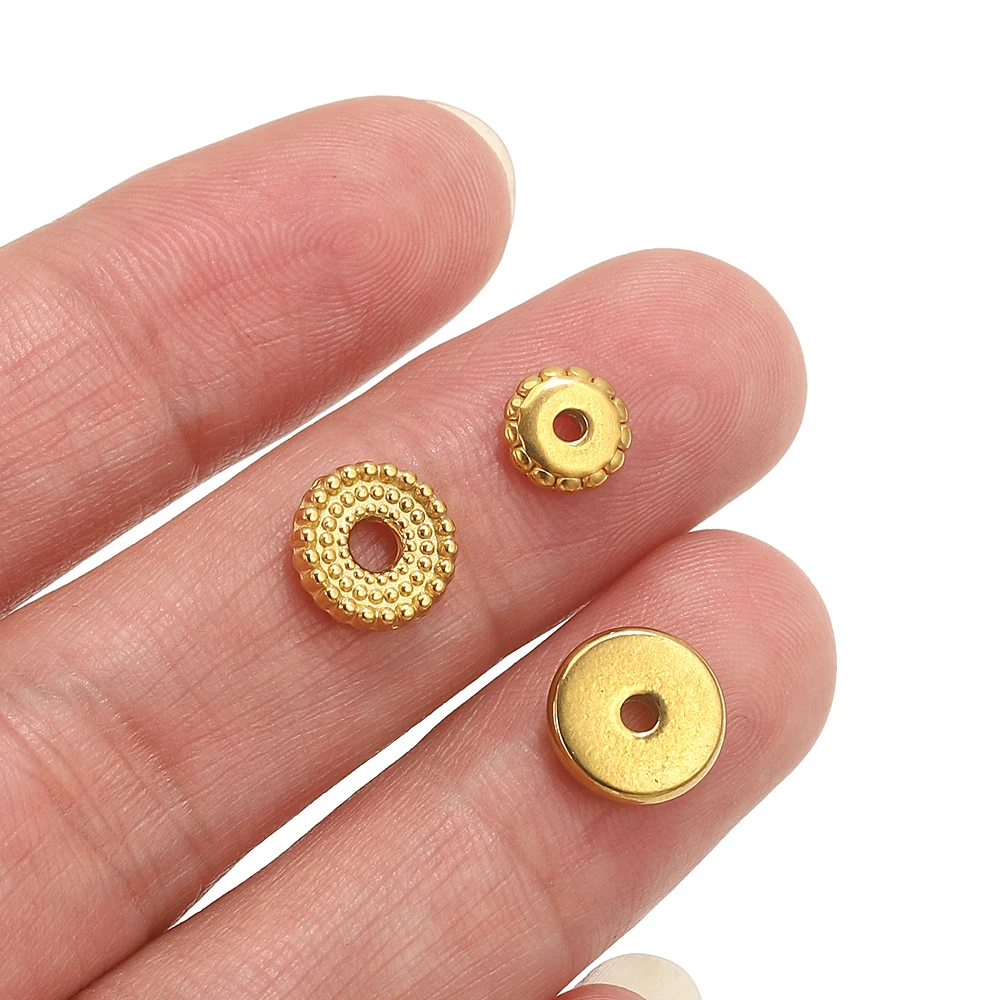 Золотые бусины-разделители из нержавеющей стали для изготовления браслетов - Фотография_6