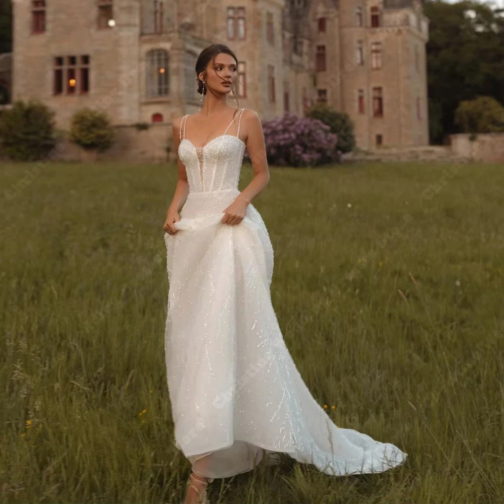 Роскошные блестящие свадебные платья