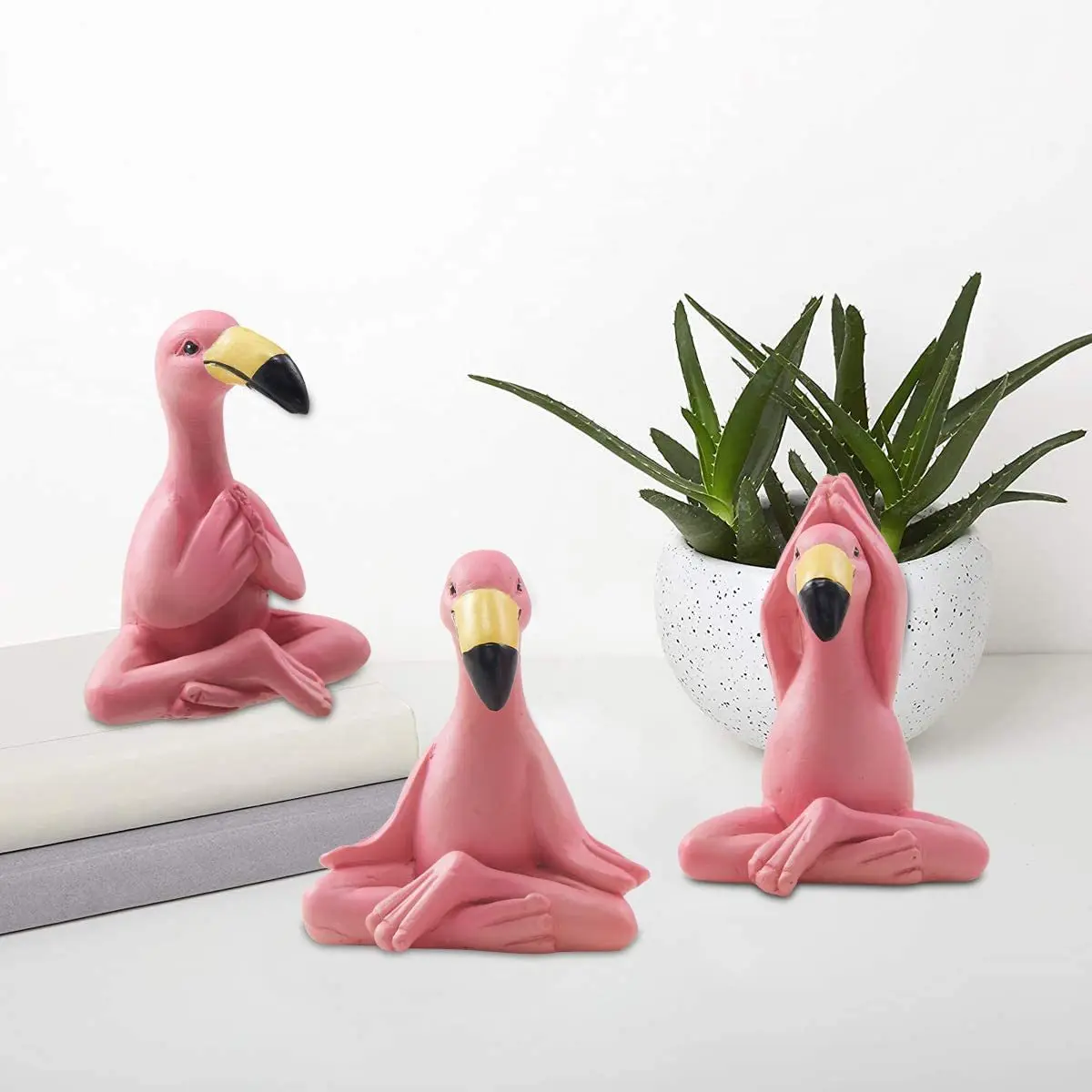 Мини фигурки фламинго для йоги