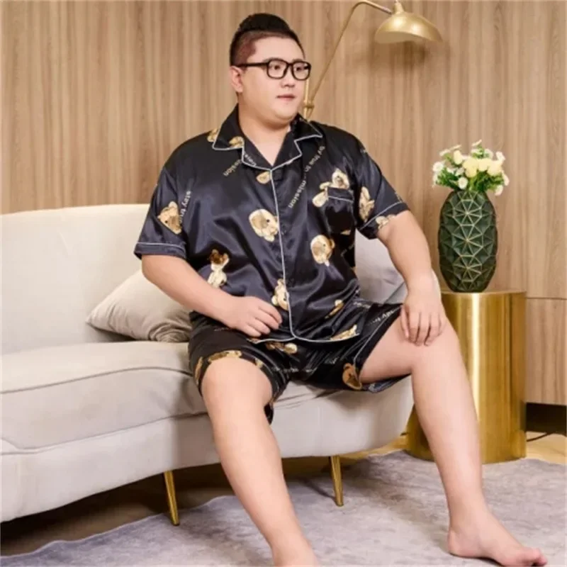 Свободная атласная одежда для отдыха 160 кг 5xl - Фотография_6