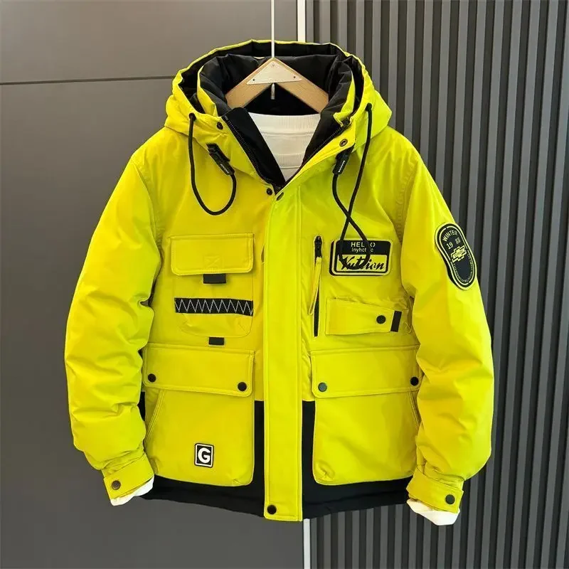 Зимний пуховик мужской с капюшоном