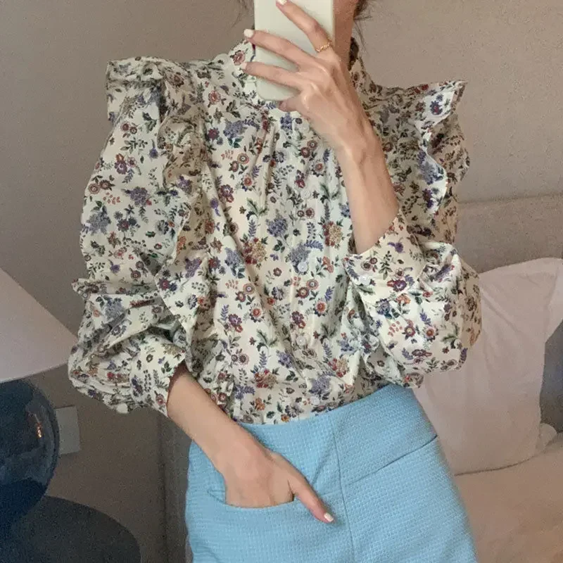 Azaleeka рубашка с пышными рукавами и принтом - Фотография_2