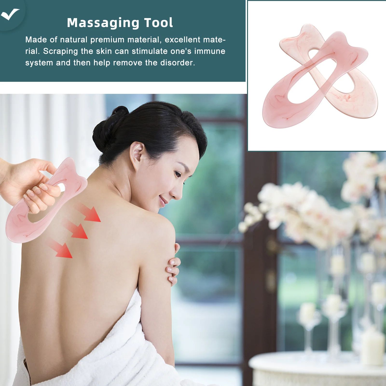 Скребковые доски гуа ша из натурального материала - Фотография_5