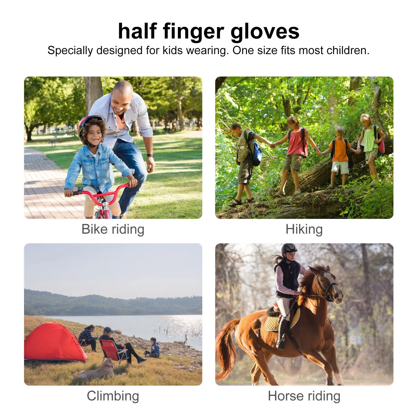 1 пара детских велосипедных перчаток из материала премиум-класса - Фотография_2