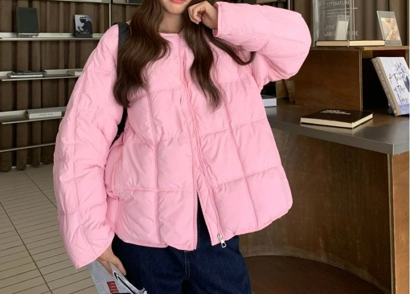 Модная хлопковая куртка с круглым вырезом для женщин