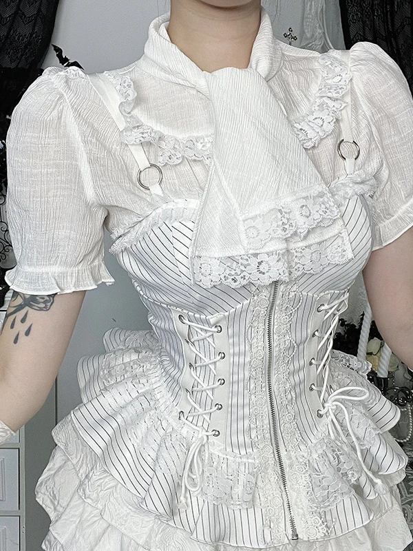 Готический белый cos subculture лолита - Фотография_2