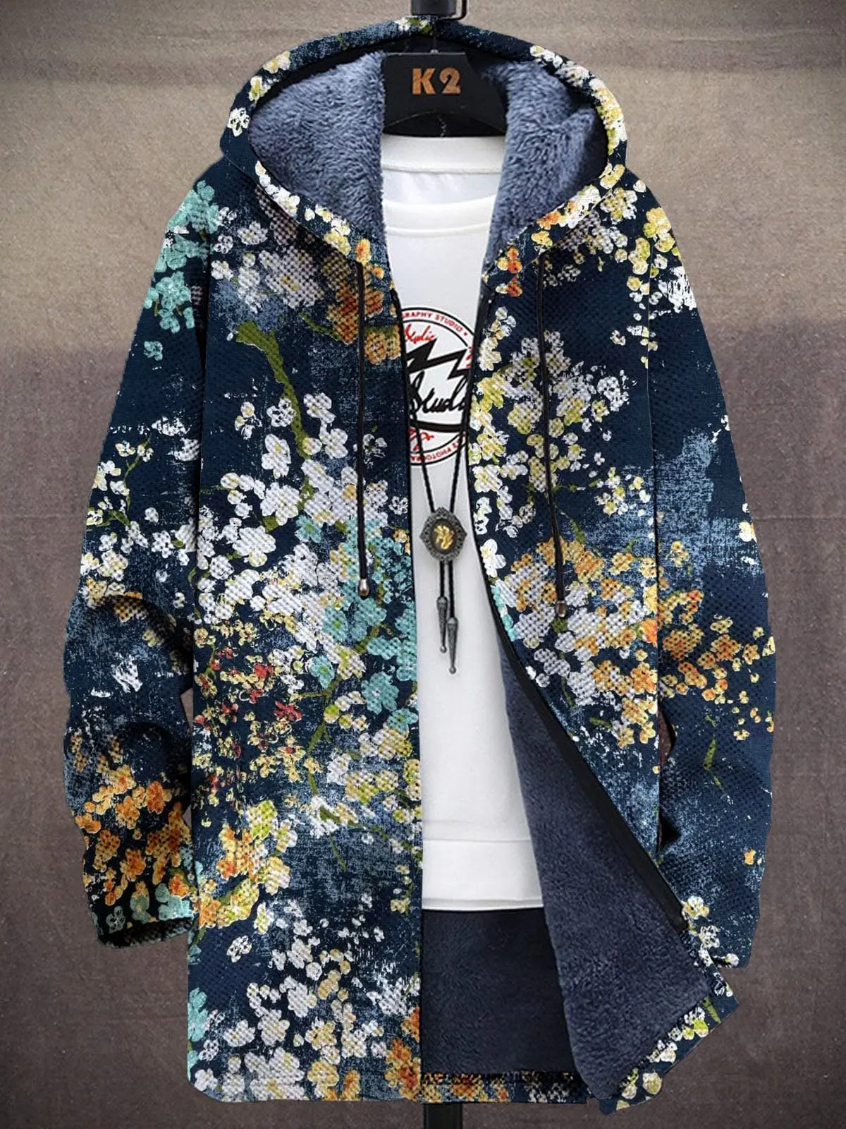 Красочные цветы принт унисекс плюшевый - Фотография_5