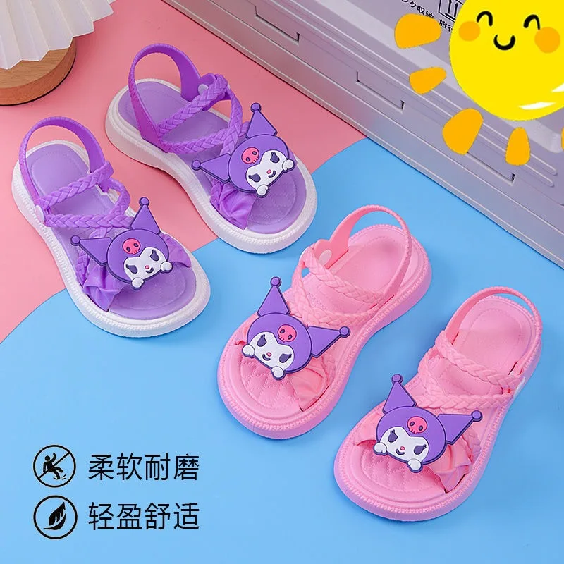 Детские сандалии принцессы kawaii sanrio в стиле аниме kuromi ins