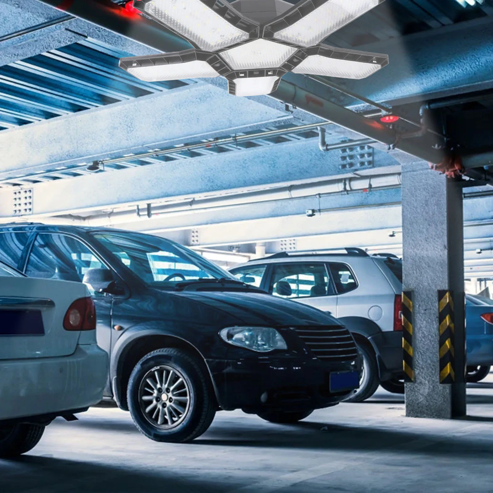 Светодиодный гаражный светильник с пятью панелями - Фотография_2